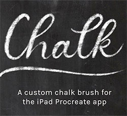 极品Procreate笔刷－粉笔效果：Procreate Chalk Brush